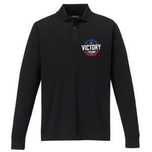 Donald Trump 47 President Election 2024 Victory We Won Funny Performance Long Sleeve Polo