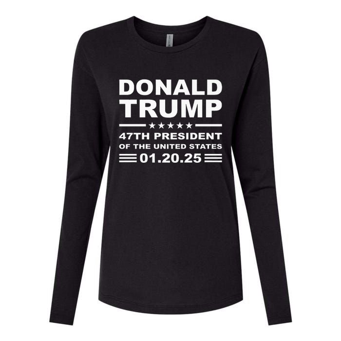 Donald Trump 47th President 2025 Inauguration Usa Patriotic Womens Cotton Relaxed Long Sleeve T-Shirt