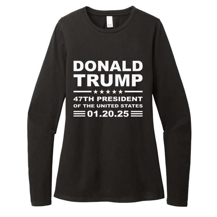 Donald Trump 47th President 2025 Inauguration Usa Patriotic Womens CVC Long Sleeve Shirt