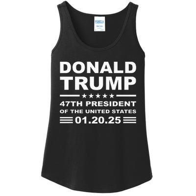 Donald Trump 47th President 2025 Inauguration Usa Patriotic Ladies Essential Tank