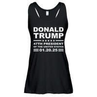 Donald Trump 47th President 2025 Inauguration Usa Patriotic Ladies Essential Flowy Tank