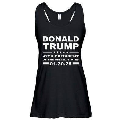 Donald Trump 47th President 2025 Inauguration Usa Patriotic Ladies Essential Flowy Tank