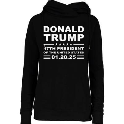 Donald Trump 47th President 2025 Inauguration Usa Patriotic Womens Funnel Neck Pullover Hood