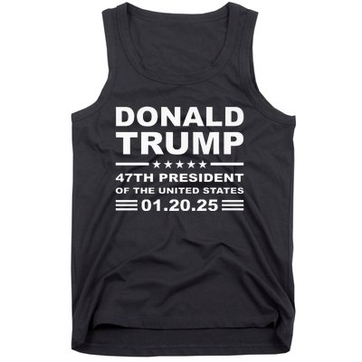 Donald Trump 47th President 2025 Inauguration Usa Patriotic Tank Top