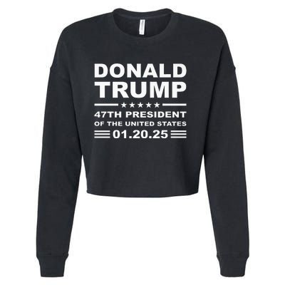 Donald Trump 47th President 2025 Inauguration Usa Patriotic Cropped Pullover Crew