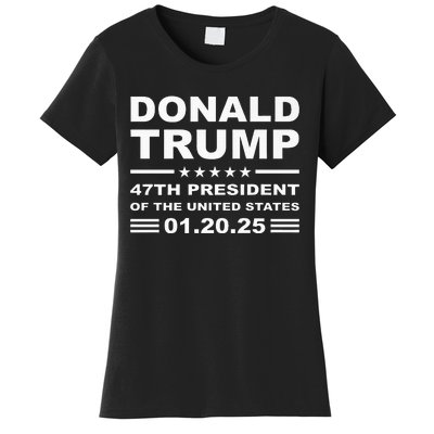 Donald Trump 47th President 2025 Inauguration Usa Patriotic Women's T-Shirt