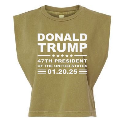 Donald Trump 47th President 2025 Inauguration Usa Patriotic Garment-Dyed Women's Muscle Tee