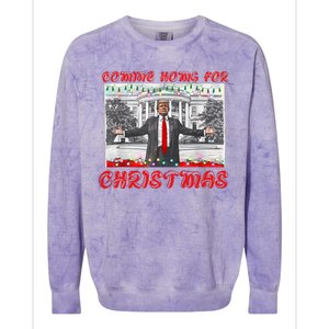 Donald Trump 47th President Of The United States Coming Home For Christmas Colorblast Crewneck Sweatshirt