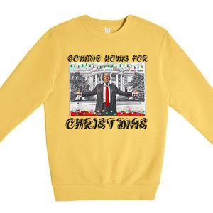 Donald Trump 47th President Of The United States Coming Home For Christmas Premium Crewneck Sweatshirt