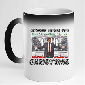 Donald Trump 47th President Of The United States Coming Home For Christmas 11oz Black Color Changing Mug