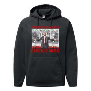 Donald Trump 47th President Of The United States Coming Home For Christmas Performance Fleece Hoodie