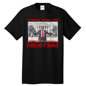 Donald Trump 47th President Of The United States Coming Home For Christmas Tall T-Shirt