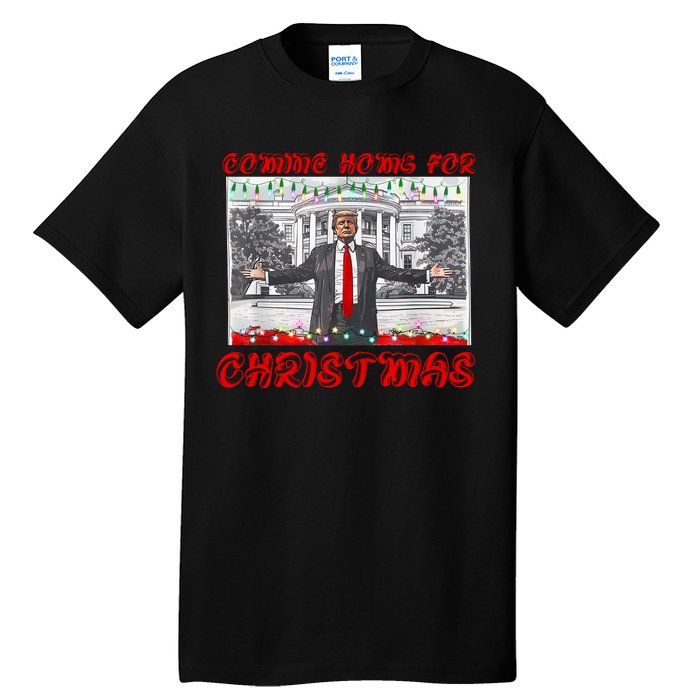 Donald Trump 47th President Of The United States Coming Home For Christmas Tall T-Shirt