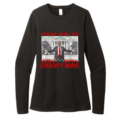 Donald Trump 47th President Of The United States Coming Home For Christmas Womens CVC Long Sleeve Shirt