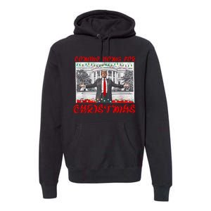 Donald Trump 47th President Of The United States Coming Home For Christmas Premium Hoodie