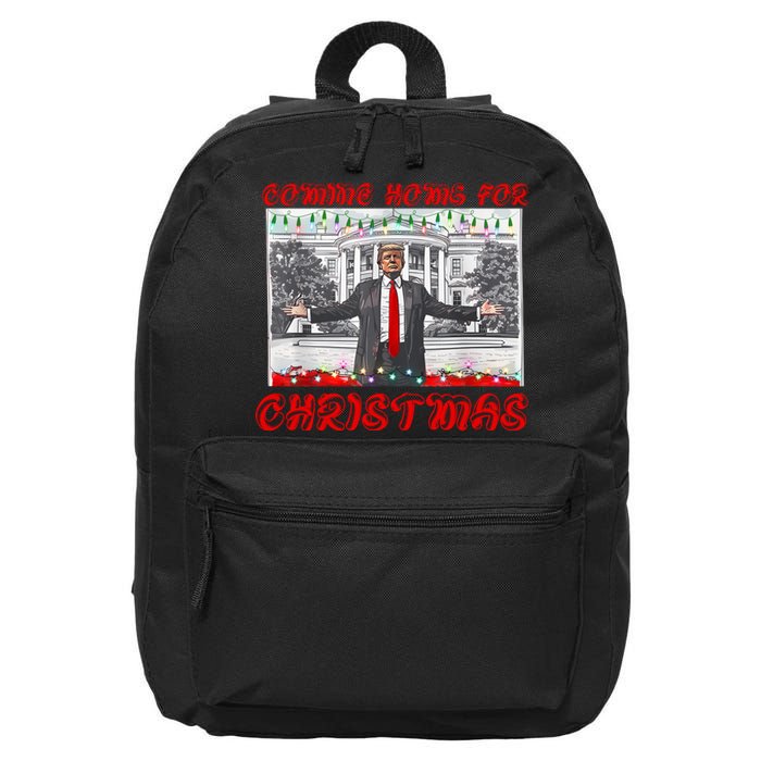 Donald Trump 47th President Of The United States Coming Home For Christmas 16 in Basic Backpack