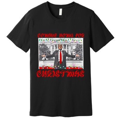 Donald Trump 47th President Of The United States Coming Home For Christmas Premium T-Shirt