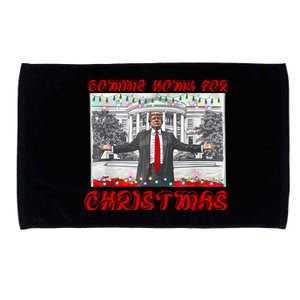 Donald Trump 47th President Of The United States Coming Home For Christmas Microfiber Hand Towel