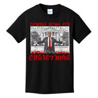 Donald Trump 47th President Of The United States Coming Home For Christmas Kids T-Shirt