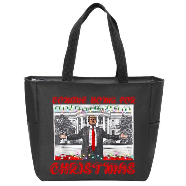 Donald Trump 47th President Of The United States Coming Home For Christmas Zip Tote Bag