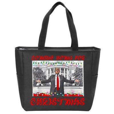 Donald Trump 47th President Of The United States Coming Home For Christmas Zip Tote Bag