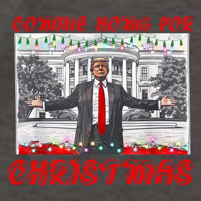 Donald Trump 47th President Of The United States Coming Home For Christmas Vector Backpack