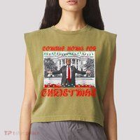 Donald Trump 47th President Of The United States Coming Home For Christmas Garment-Dyed Women's Muscle Tee