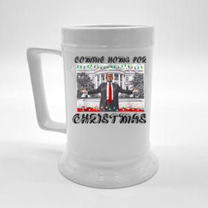 Donald Trump 47th President Of The United States Coming Home For Christmas Beer Stein