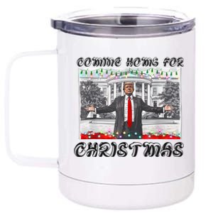 Donald Trump 47th President Of The United States Coming Home For Christmas 12 oz Stainless Steel Tumbler Cup