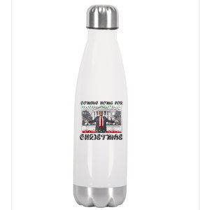 Donald Trump 47th President Of The United States Coming Home For Christmas Stainless Steel Insulated Water Bottle