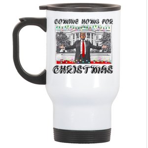 Donald Trump 47th President Of The United States Coming Home For Christmas Stainless Steel Travel Mug