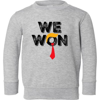 Donald Trump 47th President Jd Vance We Won Get Over It 2024 Toddler Sweatshirt