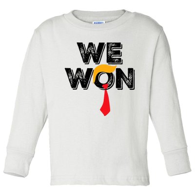 Donald Trump 47th President Jd Vance We Won Get Over It 2024 Toddler Long Sleeve Shirt