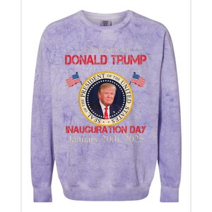 Donald Trump 47th President Inauguration 2025 Supporters Colorblast Crewneck Sweatshirt