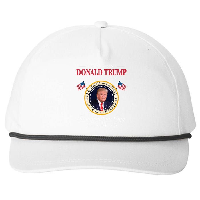 Donald Trump 47th President Inauguration 2025 Supporters Snapback Five-Panel Rope Hat