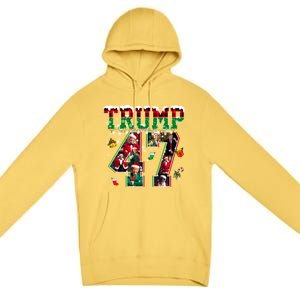 Donald Trump 47 President Christmas Santa Trump Xmas Pajamas Gift Premium Pullover Hoodie