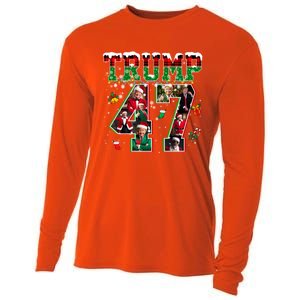 Donald Trump 47 President Christmas Santa Trump Xmas Pajamas Gift Cooling Performance Long Sleeve Crew