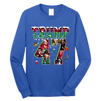 Donald Trump 47 President Christmas Santa Trump Xmas Pajamas Gift Long Sleeve Shirt