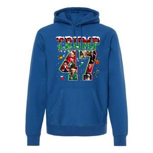 Donald Trump 47 President Christmas Santa Trump Xmas Pajamas Gift Premium Hoodie