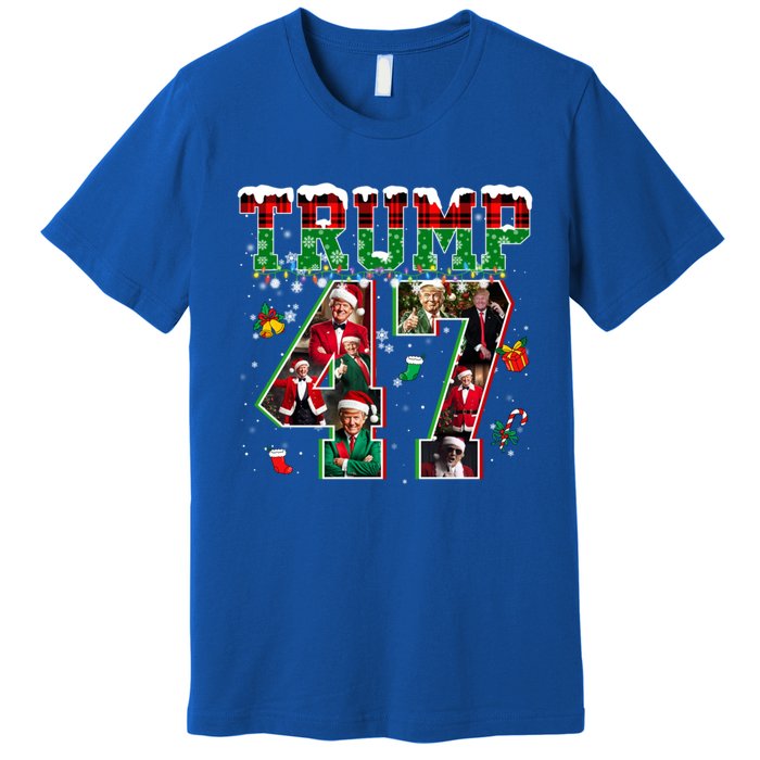 Donald Trump 47 President Christmas Santa Trump Xmas Pajamas Gift Premium T-Shirt