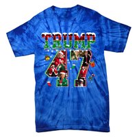 Donald Trump 47 President Christmas Santa Trump Xmas Pajamas Gift Tie-Dye T-Shirt