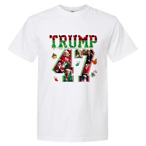 Donald Trump 47 President Christmas Santa Trump Xmas Pajamas Gift Garment-Dyed Heavyweight T-Shirt