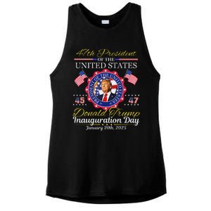 Donald Trump 47th President Inauguration 2025 Ladies PosiCharge Tri-Blend Wicking Tank