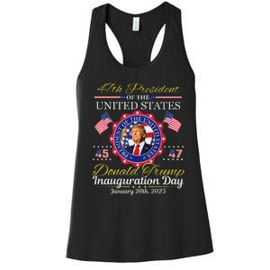 Donald Trump 47th President Inauguration 2025 Women's Racerback Tank