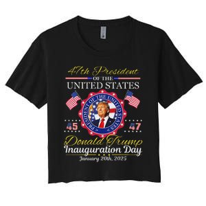 Donald Trump 47th President Inauguration 2025 Women's Crop Top Tee