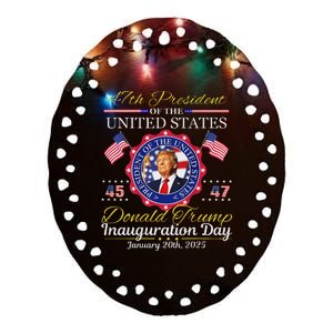 Donald Trump 47th President Inauguration 2025 Ceramic Oval Ornament