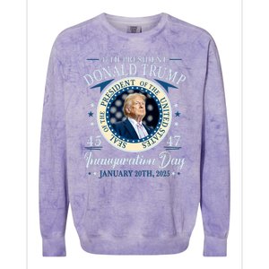 Donald Trump 47th President Inauguration 2025 Supporters Patriotic Colorblast Crewneck Sweatshirt