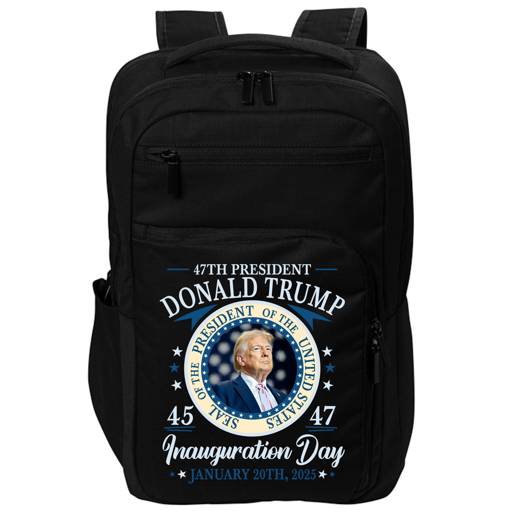 Donald Trump 47th President Inauguration 2025 Supporters Patriotic Impact Tech Backpack