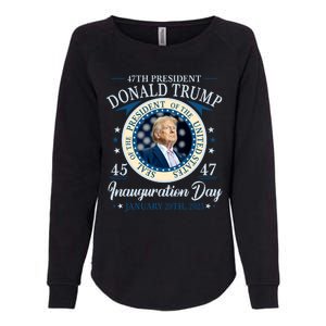 Donald Trump 47th President Inauguration 2025 Supporters Patriotic Womens California Wash Sweatshirt