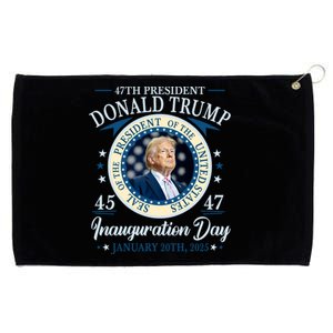 Donald Trump 47th President Inauguration 2025 Supporters Patriotic Grommeted Golf Towel